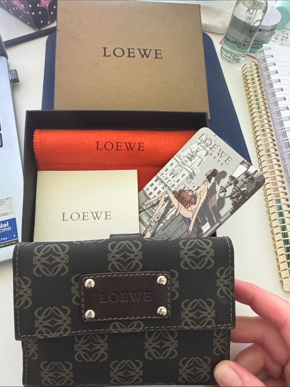 Loewe Brown Monogram Small Wallet Like New